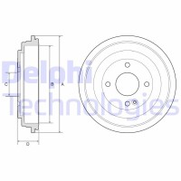 BF592 DELPHI Гальмівний барабан