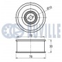 540731 RUVILLE Паразитный / ведущий ролик, поликлиновой ремень