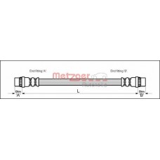 4114637 METZGER Гальмівний шланг