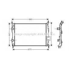 DNA2278 AVA QUALITY COOLING Радіатор охолодження двигуна