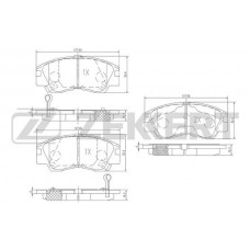 BS-1858 ZEKKERT Комплект гальмівних колодок дисковий гальм