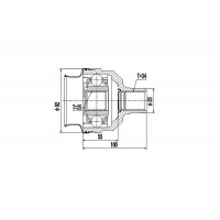 DCV644005 DYNAMATRIX Шарнирный комплект, Привідний вал