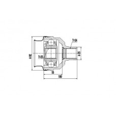 DCV644005 DYNAMATRIX Шарнирный комплект, Привідний вал