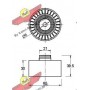 03.80850 AUTOKIT Паразитный / Ведущий ролик, Зубчастий ремінь