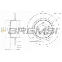 CD7691S BREMSI Гальмівний диск