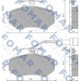 FO 488681 FOMAR Friction Комплект гальмівних колодок дисковий гальм