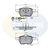 CBP11025 COMLINE Комплект гальмівних колодок дисковий гальм