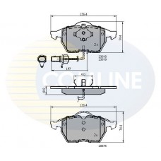 CBP11025 COMLINE Комплект гальмівних колодок дисковий гальм