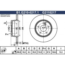 B1.G210-0217.1 GALFER Гальмівний диск
