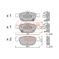 704-06044P IAP QUALITY PARTS Комплект гальмівних колодок дисковий гальм