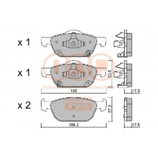 704-06044P IAP QUALITY PARTS Комплект гальмівних колодок дисковий гальм