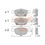 704-06044P IAP QUALITY PARTS Комплект гальмівних колодок дисковий гальм