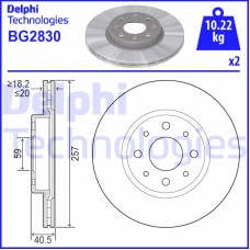 BG2830 DELPHI Гальмівний диск