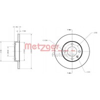 6110019 METZGER Гальмівний диск