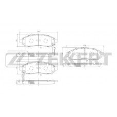 BS-1226 ZEKKERT Комплект гальмівних колодок дисковий гальм