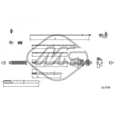 81364 Metalcaucho Тросик, cтояночный тормоз
