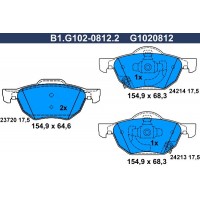 B1.G102-0812.2 GALFER КомплеК т гальмівних колодок, дискове гальмо