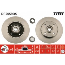 DF2059BS TRW Гальмівний диск