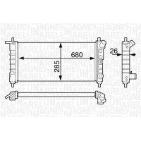 350213124400 MAGNETI MARELLI Радіатор охолодження двигуна