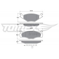 TX 10-53 TOMEX Brakes КомплеК т гальмівних колодок, дискове гальмо