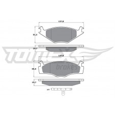 TX 10-53 TOMEX Brakes КомплеК т гальмівних колодок, дискове гальмо