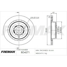 BD4271 FREMAX Гальмівний диск