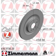 610.3730.20 ZIMMERMANN Гальмівний диск