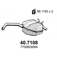 40.7108 ASSO Глушник вихлопних газів кінцевий