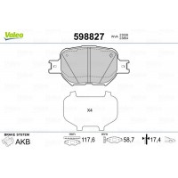 598827 VALEO Комплект гальмівних колодок дисковий гальм