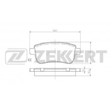 BS-2945 ZEKKERT КомплеК т гальмівних колодок, дискове гальмо