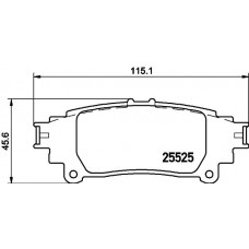 8DB 355 036-931 HELLA Комплект гальмівних колодок дисковий гальм