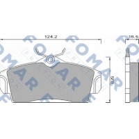 FO 680781 FOMAR Friction Комплект гальмівних колодок дисковий гальм