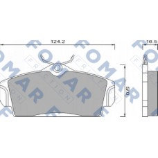 FO 680781 FOMAR Friction Комплект гальмівних колодок дисковий гальм