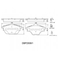 DBP2509/1 DANAHER Комплект гальмівних колодок дисковий гальм