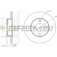 CD6048S BREMSI Гальмівний диск