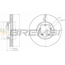 CD7555V BREMSI Гальмівний диск