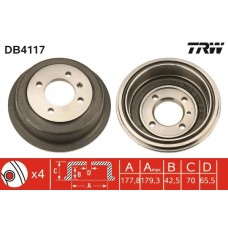 DB4117 TRW Гальмівний барабан