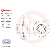 08.5026.20 BREMBO Гальмівний диск