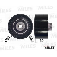 AG02075 MILES Паразитный / Ведущий ролик, Зубчастий ремінь