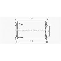 VN2402 AVA QUALITY COOLING Радіатор охолодження двигуна