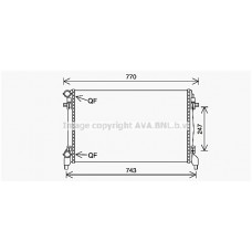 VN2402 AVA QUALITY COOLING Радіатор охолодження двигуна