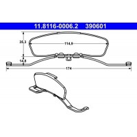 11.8116-0006.2 ATE Пружина, Гальмівний супорт