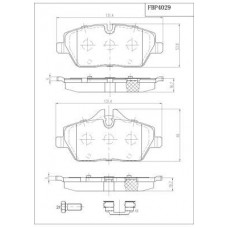FBP4029 FI.BA Комплект гальмівних колодок дисковий гальм