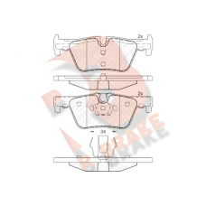 RB2049 R BRAKE Комплект гальмівних колодок дисковий гальм