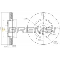 CD8684V BREMSI Гальмівний диск