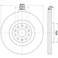 8DD 355 129-241 HELLA Гальмівний диск
