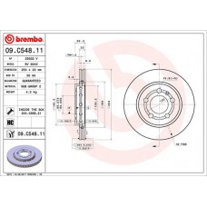 09.C548.11 BREMBO Гальмівний диск