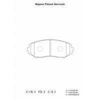 S360I27 NPS Комплект гальмівних колодок дисковий гальм
