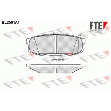 BL2561A1 FTE Комплект гальмівних колодок дисковий гальм