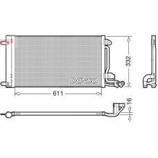 DCN02034 DENSO Конденсатор кондиціонера